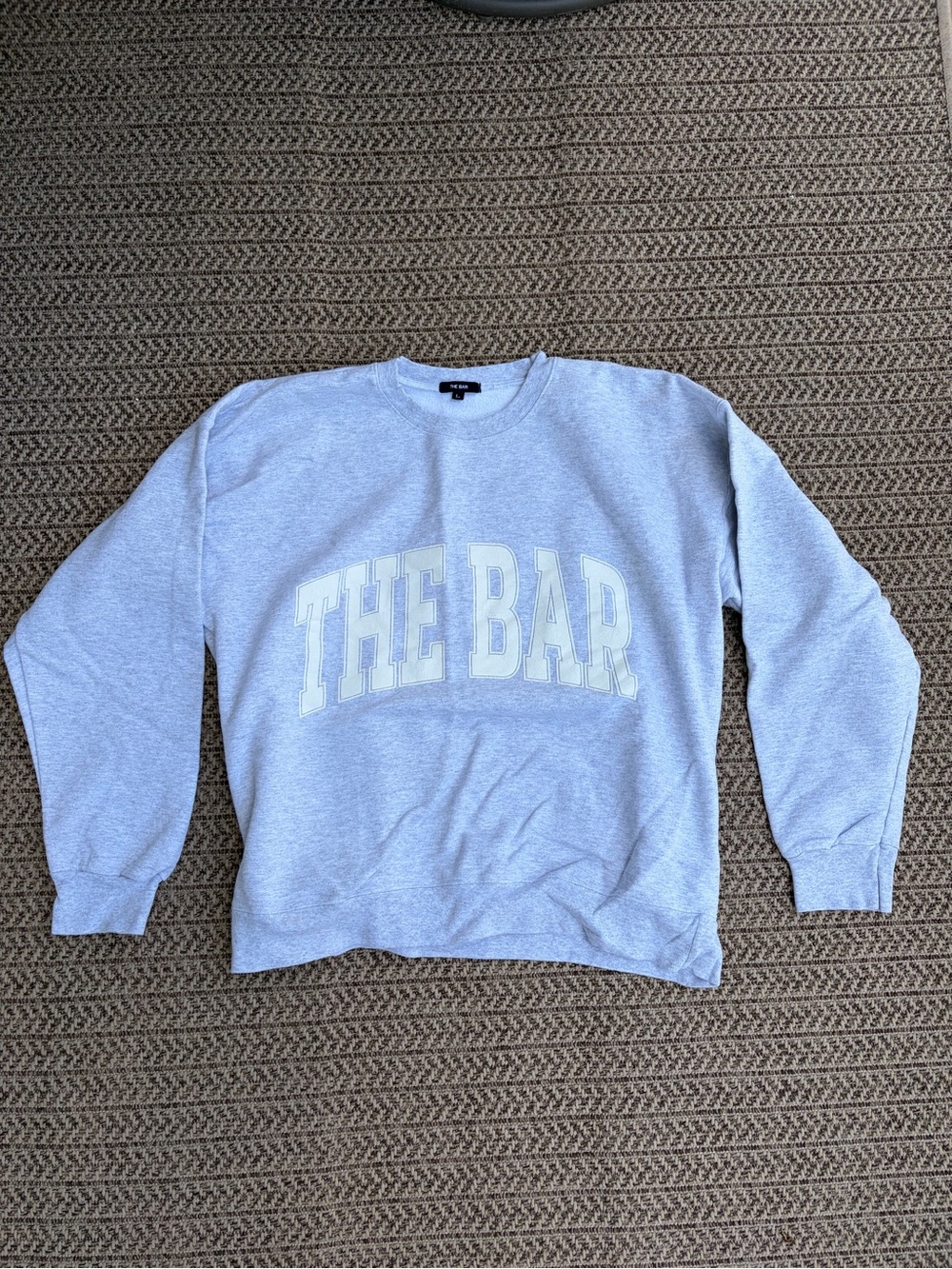 The Bar Varsity Crew Neck Pullover Logo Print - Picture 5 of 8